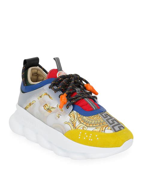 versace chain reaction used|authentic versace chain reaction sneakers.